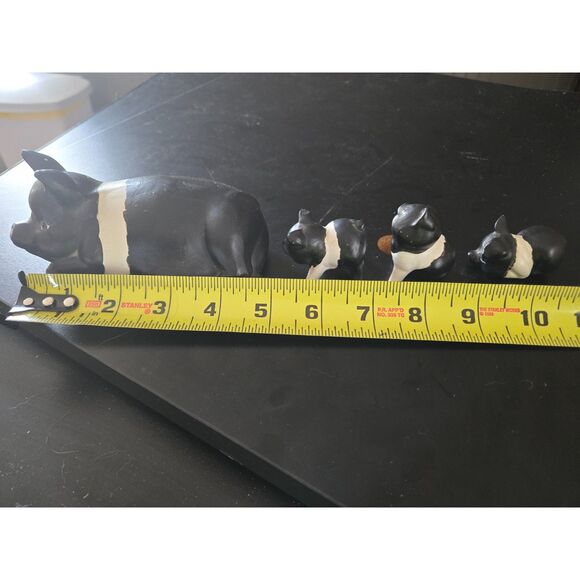 Ceramic Pig Sow & 3 Piglets Set of 4 Figurines Vintage Made in 1981 - Picture 13 of 13